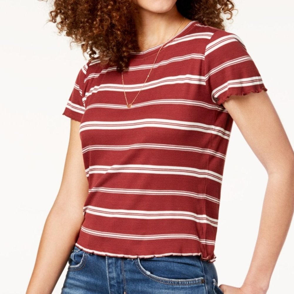 Striped Lettuce-Edge T-Shirt
